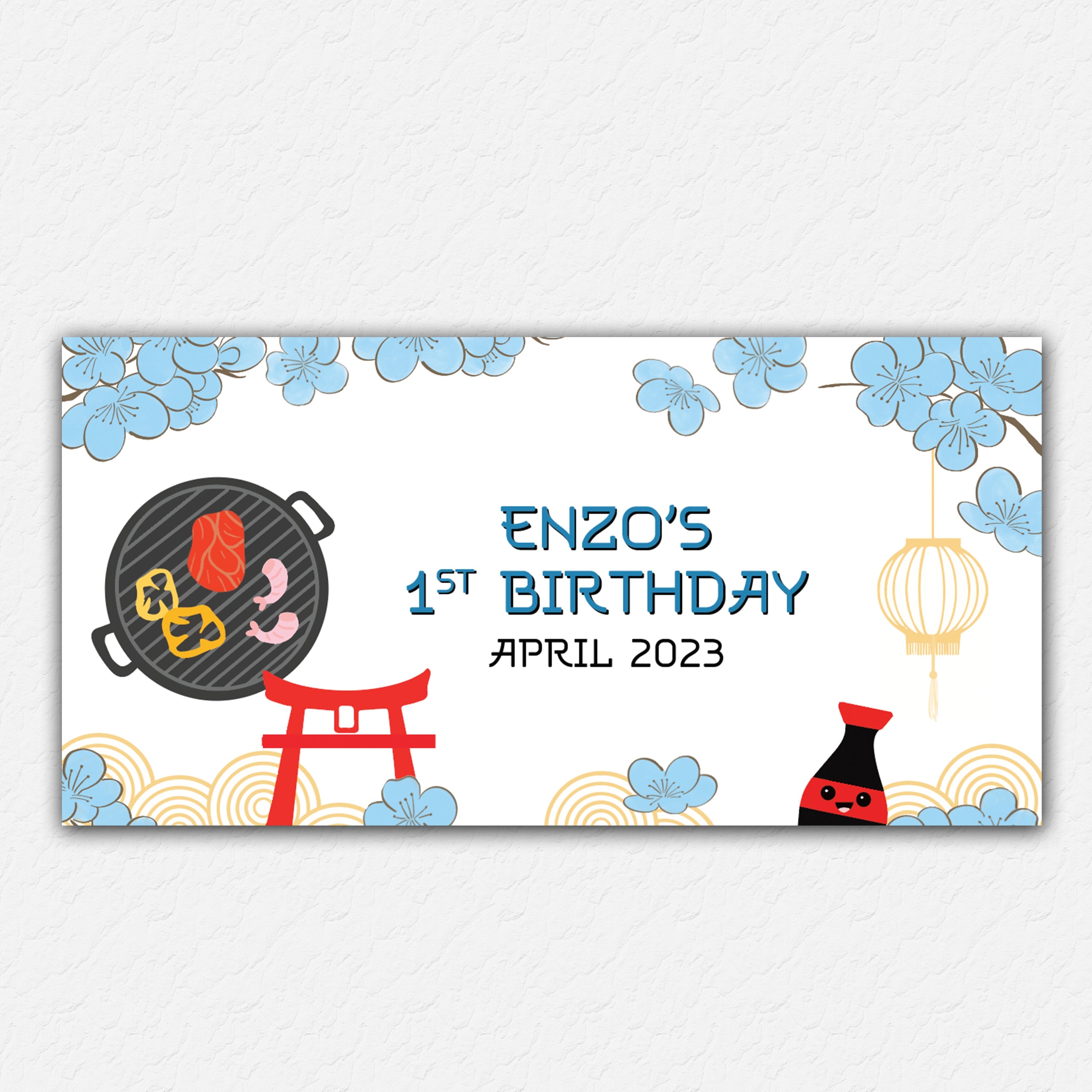 Personalized Hibachi Banner