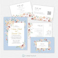 Romantic Floral Pastel Wedding Invitation Suite - Canva Digital Template Bundle