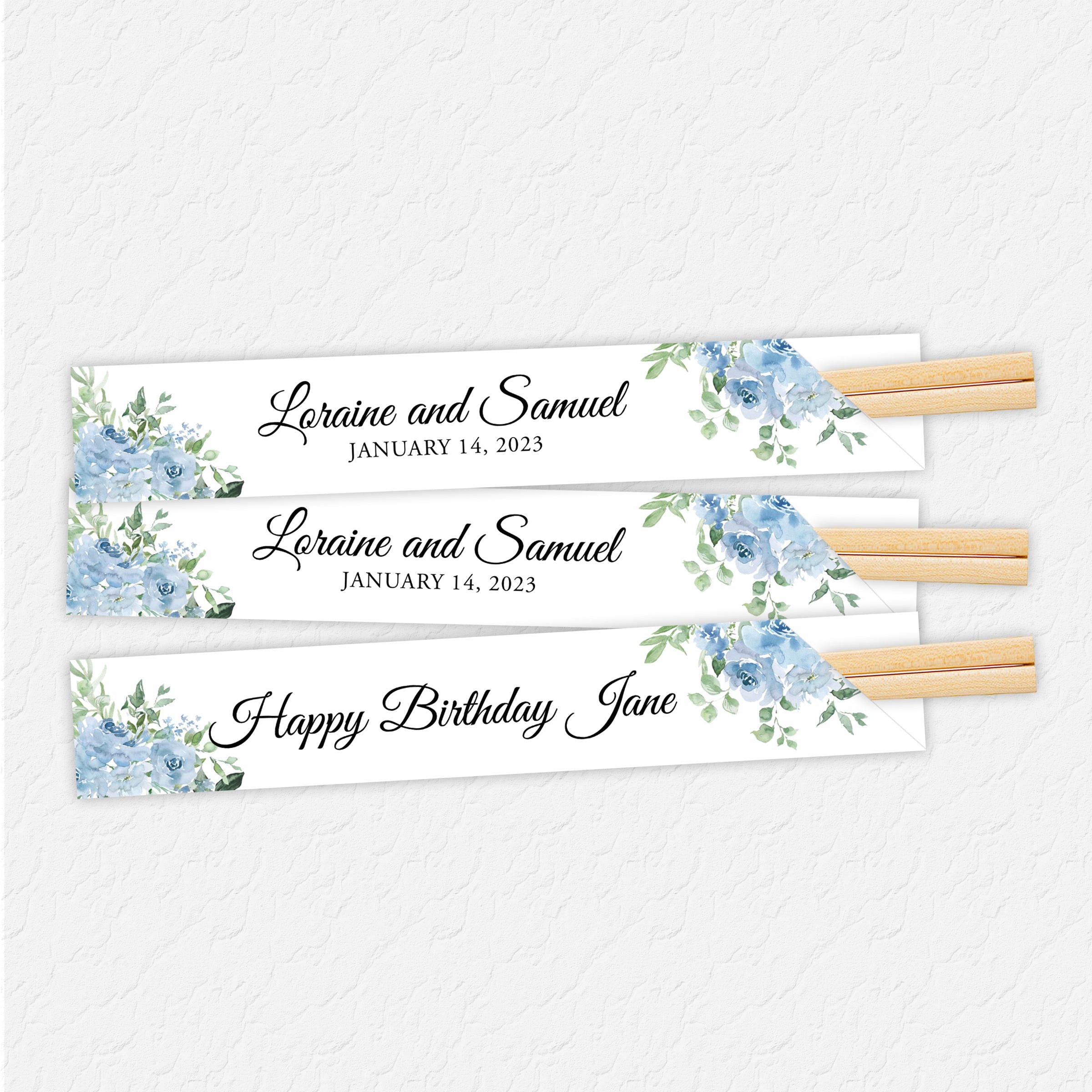 Blue Florals Chopstick Sleeves
