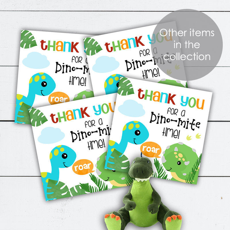 Dinosaur Birthday Invitation Digital File