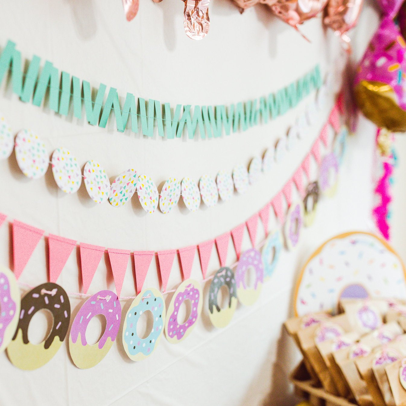 Donut Themed Party Decorations Garland