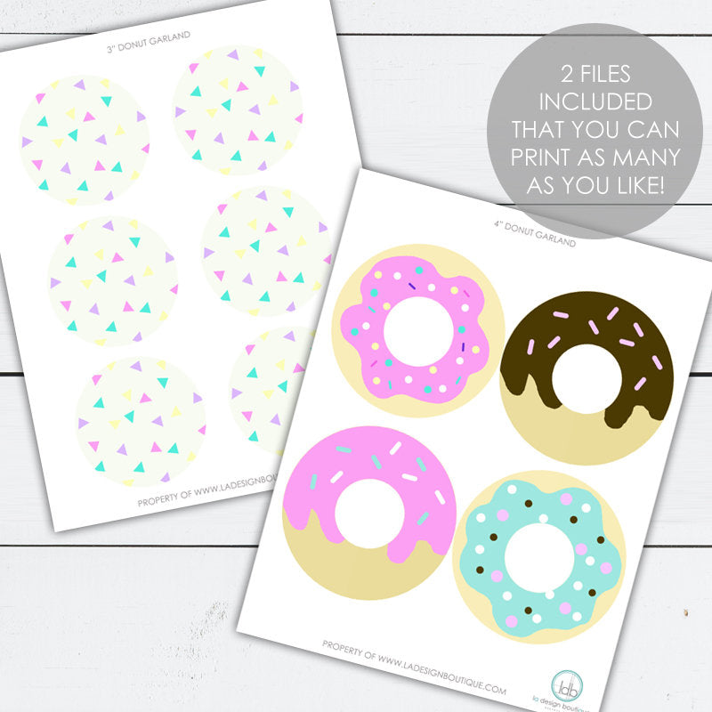 Donut Themed Party Decorations Garland