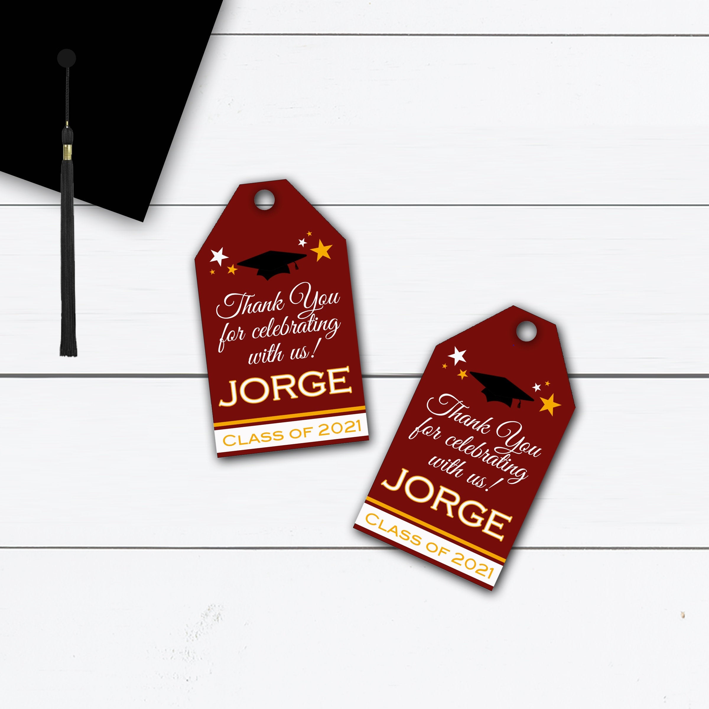 Graduation Party Favor Tags with Personalization