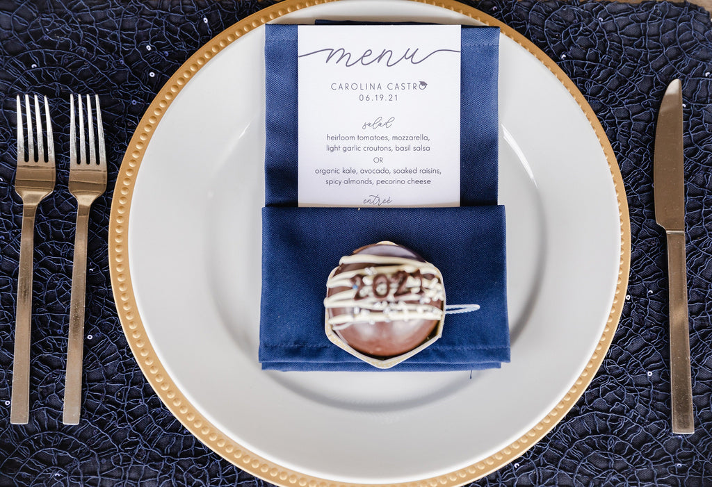 Custom Graduation Menu Cards