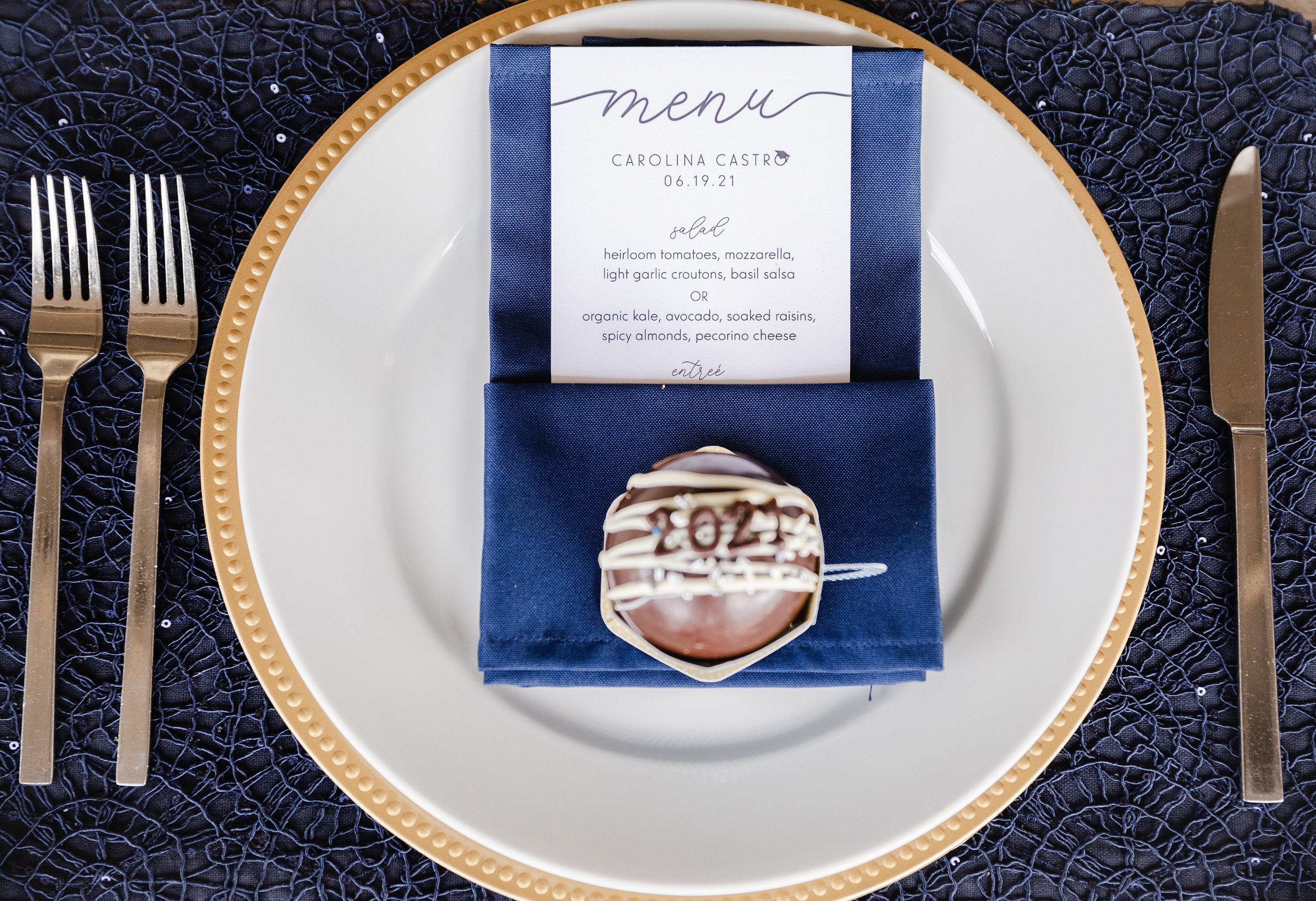 Custom Graduation Menu Cards
