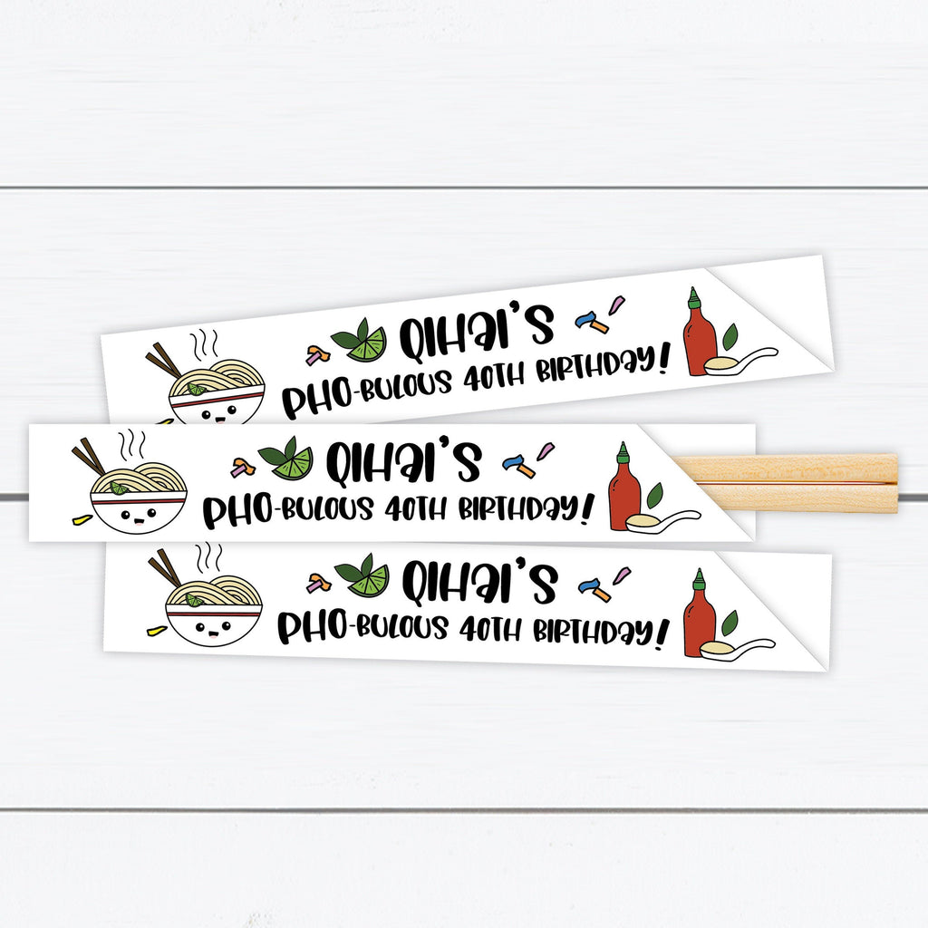 Vietnamese Pho Themed Chopstick Sleeves
