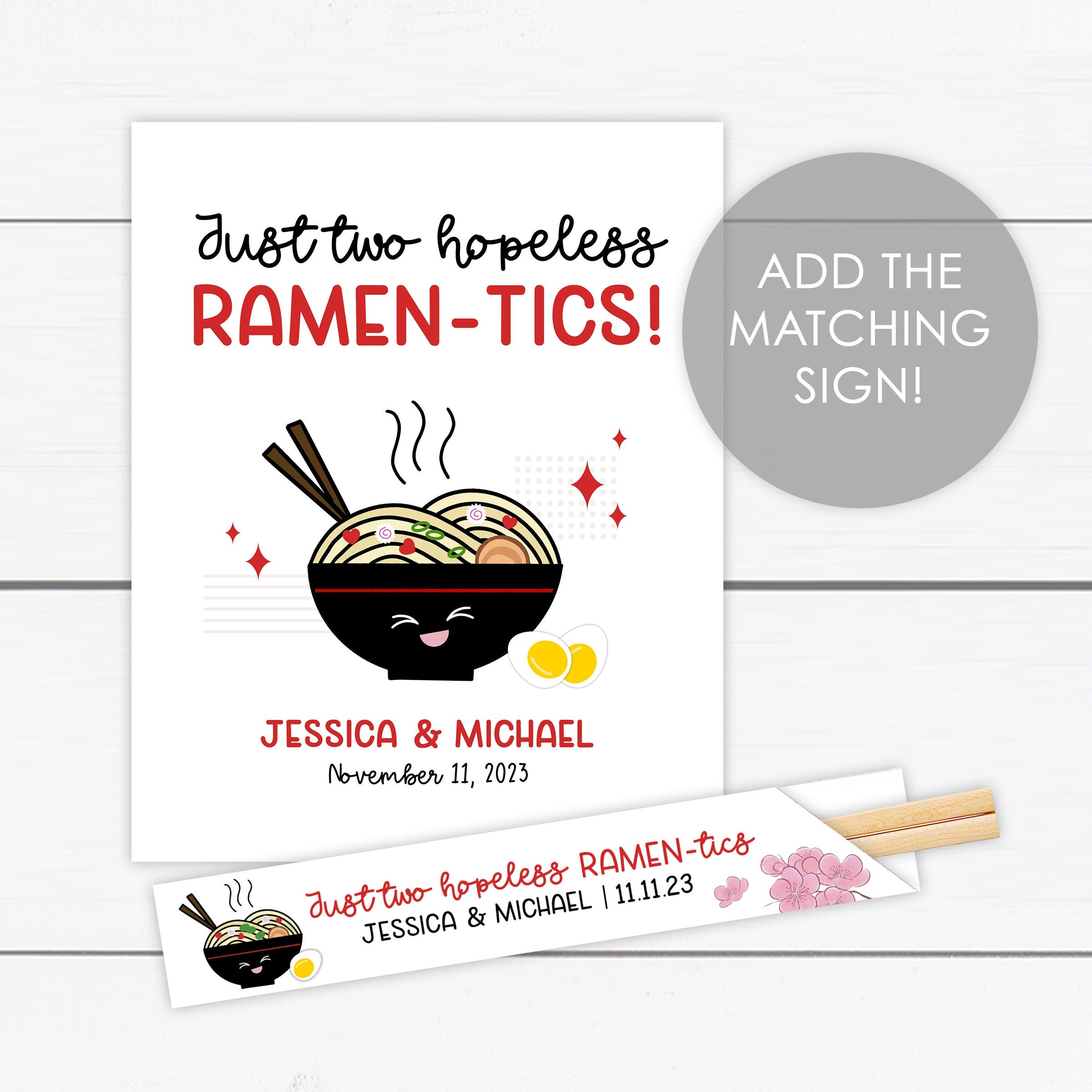 Chopstick Sleeves for a Ramen Station