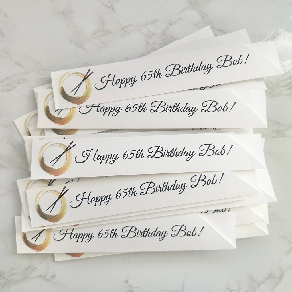 Custom Gold Circle Hibachi Chopsticks