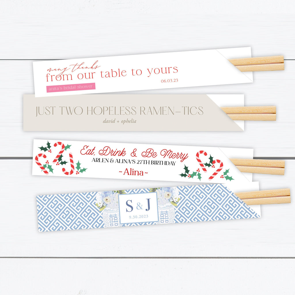 Custom Gold Circle Hibachi Chopsticks